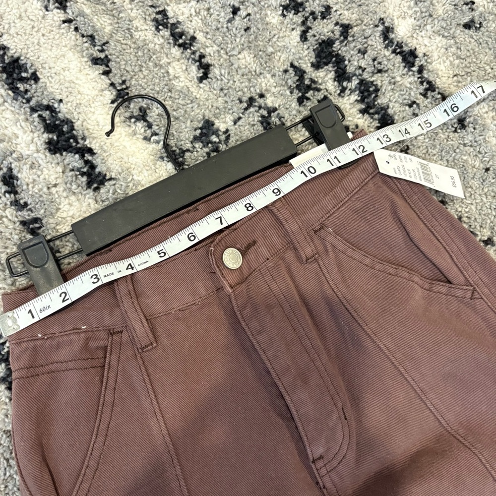 Pacsun Women’s Ultra High Rise Flare Carpenter Jeans Size 27 Brown - Picture 7 of 10